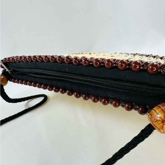 Handcrafted Fully Beaded Purse With Handle Multicolor Unused Statement Piece - Picture 6 of 9